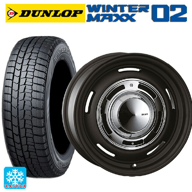 175/65R14 82Q ダンロップ ウィンターマックス 02(WM02) クリムソン ディーン クロスカントリー マットブラック 14-5J 国産車用 スタッドレスタイヤホイール4本セット