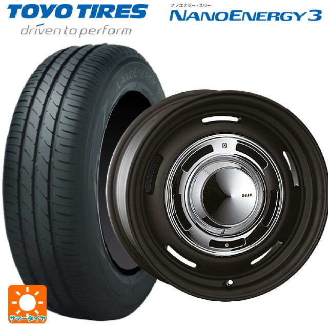 【6/11 1:59迄 全品ポイント5倍】165/55R15 75V トーヨー ナノエナジー3 クリムソン ディーン クロスカントリー マットブラック 15-4.5J 国産車用 サマータイヤホイール4本セット