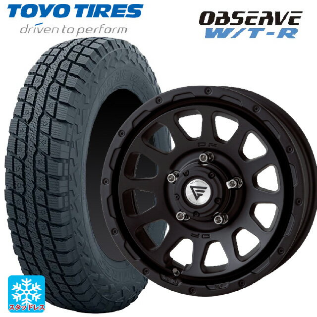 スズキ ジムニーシエラ(74系)用 235/70R16 106Q トーヨー オブザーブ W/T-R エクシズルライン デルタフォース オーバル # マットブラック 新品スタッドレスタイヤホイール 4本セット