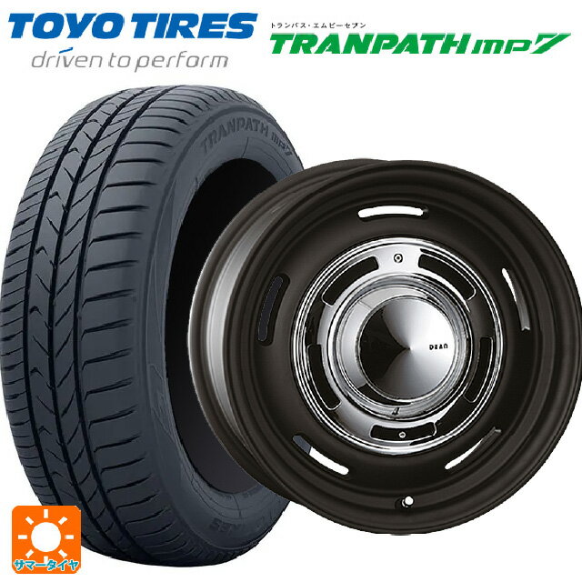【6/15〜16限定 全品P5倍＆クーポン】185/60R15 84H トーヨー トランパス MP7 クリムソン ディーン クロスカントリー マットブラック 15-6J 国産車用 サマータイヤホイール4本セット