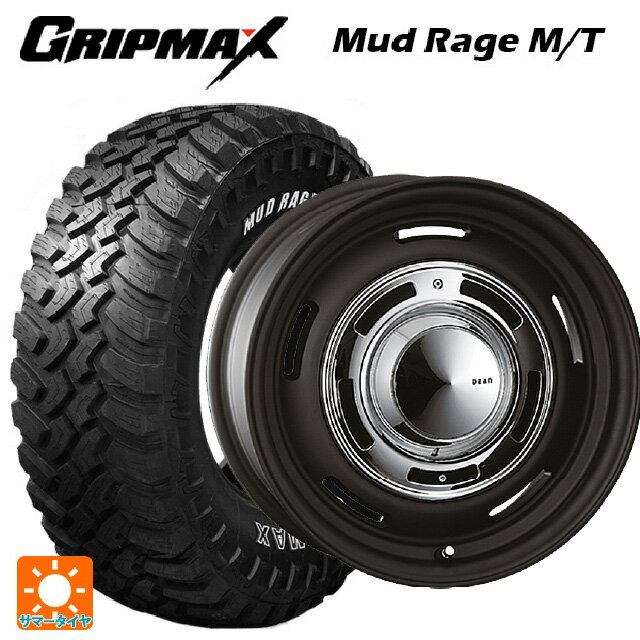 235/70R16 106Q グリップマックス マッドレイジ M/T ホワイトレター クリムソン ディーン クロスカントリー マットブラック 16-6.5J 国産車用 サマータイヤホイール4本セット