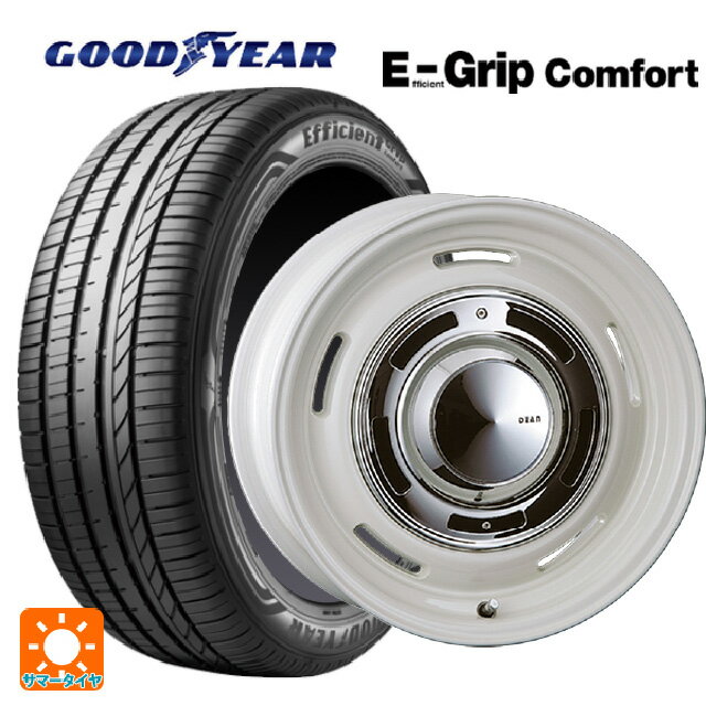 【6/11 1:59迄 全品ポイント5倍】215/45R18 93W XL グッドイヤー エフィシェントグリップ コンフォート # クリムソン ディーン クロスカントリー マーガレットホワイト 18-8J 国産車用 サマータイヤホイール4本セット