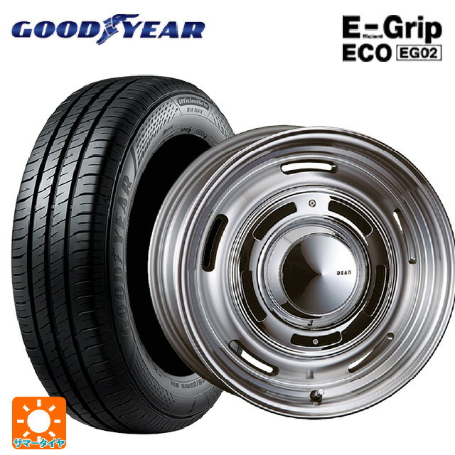 【6/15〜16限定 全品P5倍＆クーポン】185/55R16 83V グッドイヤー エフィシェントグリップ エコ EG02 クリムソン ディーン クロスカントリー バーニッシュグレー 16-6J 国産車用 サマータイヤホイール4本セット