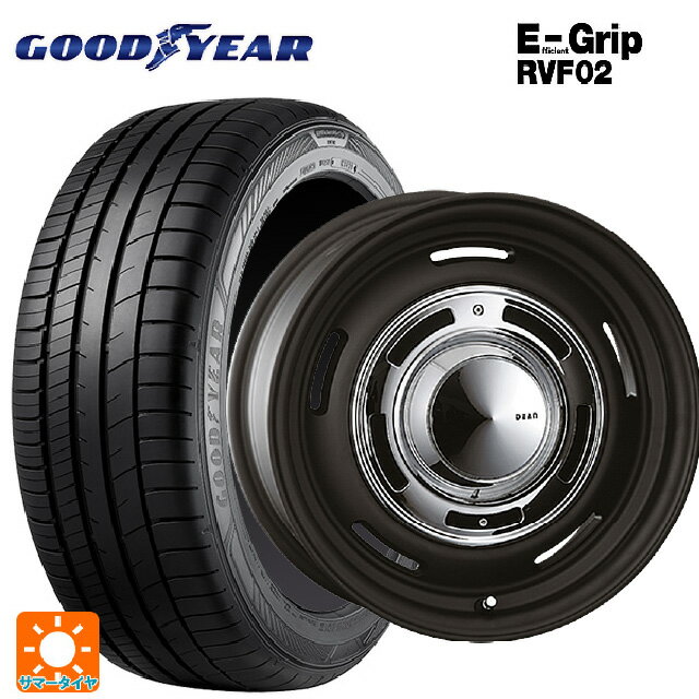 【6/15〜16限定 全品P5倍＆クーポン】ルノー カングー(KFK系)用 205/60R16 92V グッドイヤー エフィシェントグリップ RVF02 クリムソン ディーン クロスカントリー マットブラック 新品サマータイヤホイール 4本セット