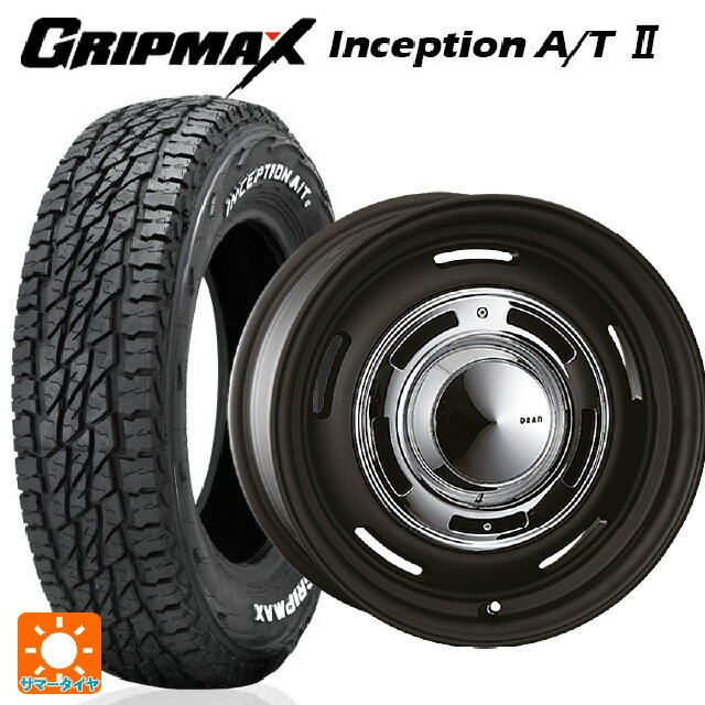 【5/27 1:59迄 最大3万円OFFクーポン】145/80R12 80/78N グリップマックス インセプション A/T2 ホワイトレター クリムソン ディーン クロスカントリー マットブラック 12-4J 国産車用 サマータイヤホイール4本セット