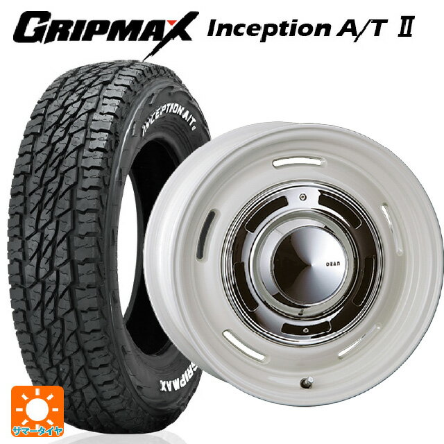 【6/20限定 全品P5倍＆クーポン】185/60R15 84H グリップマックス インセプション A/T2 ホワイトレター クリムソン ディーン クロスカントリー マーガレットホワイト 15-6J 国産車用 サマータイヤホイール4本セット