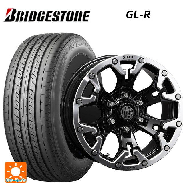 【9/3 20時〜 全品P5倍＆クーポン】215/60R17 109/107R ブリヂストン GL-R 正規品 クリムソン MG ゴーレム ブラック×マシニングリップ 17-7J 国産車用 サマータイヤホイール4本セット