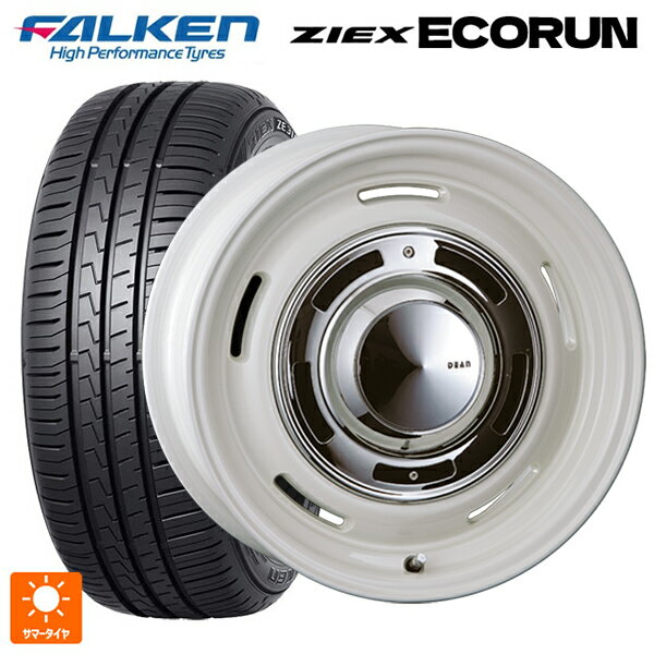195/50R16 88V XL ファルケン ZE310R エコラン クリムソン ディーン クロスカントリー マーガレットホワイト 16-6J 国産車用 サマータイヤホイール4本セット