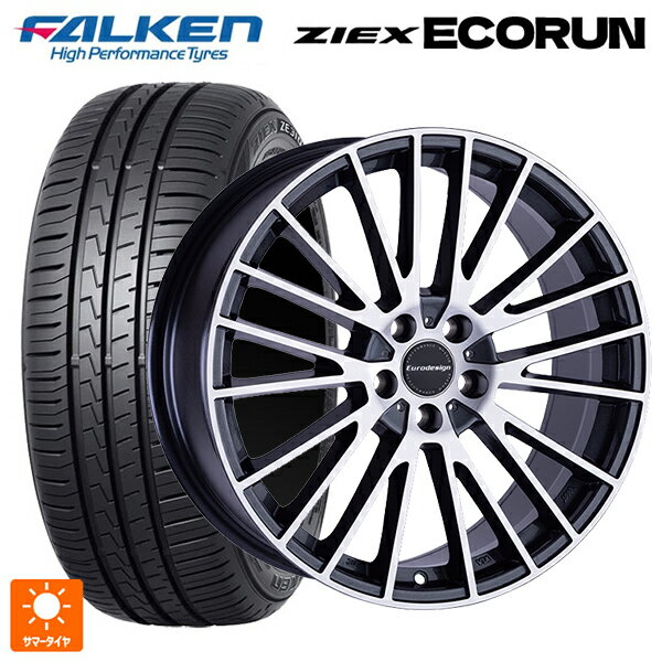プジョー リフター()用 215/60R17 96H ファルケン ZE310R エコラン 阿部商会 ユーロデザイン カルヴァー ガンメタリック＋ポリッシュ 新品サマータイヤホイール 4本セット