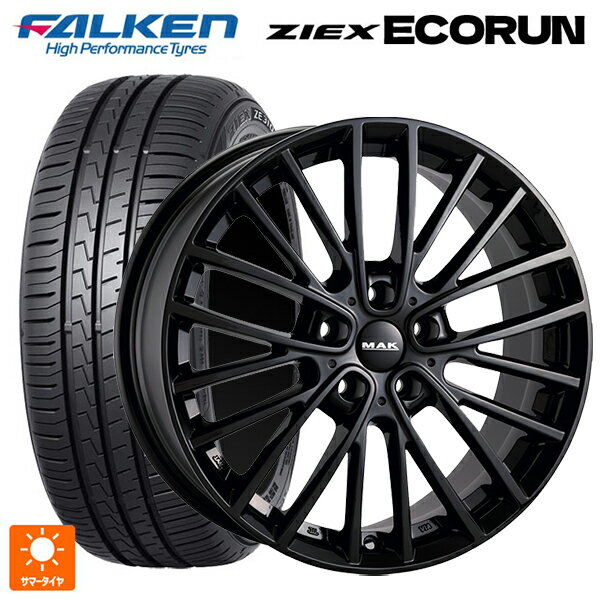 ミニ エースマン(J05)用 225/40R18 92W XL ファルケン ZE310R エコラン 阿部商会 マック チェルシー グロスブラック 新品サマータイヤホイール 4本セット