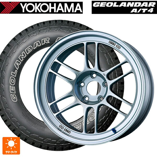 235/70R16 106T ヨコハマ ジオランダー AT4 G018 アウトラインホワイトレター 正規品 エンケイ レーシング RPF1 シルバー 16-7J 国産車用 サマータイヤホイール4本セット
