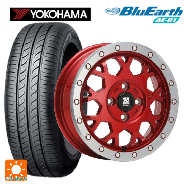 【6/20限定 全品P5倍＆クーポン】165/55R14 72V ヨコハマ ブルーアース AE01 エムエルジェイ エクストリームJ XJ04 Candy Red MC 14-4.5J 国産車用 サマータイヤホイール4本セット