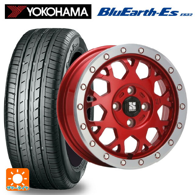 【6/15〜16限定 全品P5倍＆クーポン】165/60R14 75T ヨコハマ ブルーアースEs ES32 # エムエルジェイ エクストリームJ XJ04 Candy Red MC 14-4.5J 国産車用 サマータイヤホイール4本セット