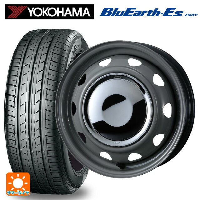 【6/22 20時〜 全品P5倍＆クーポン】155/65R14 75S ヨコハマ ブルーアースEs ES32 # ウェッズ ネオキャロ スチールホイール グレー/クロームキャップ 14-4.5J 国産車用 サマータイヤホイール4本セット