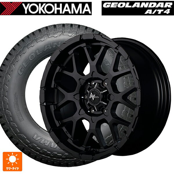 トヨタ ハイラックス(120系)用 265/65R17 112T ヨコハマ ジオランダー AT4 G018 ブラックレター 正規品 エムアイディー ナイトロパワー M28バレット セミグロスブラック 新品サマータイヤホイール 4本セット