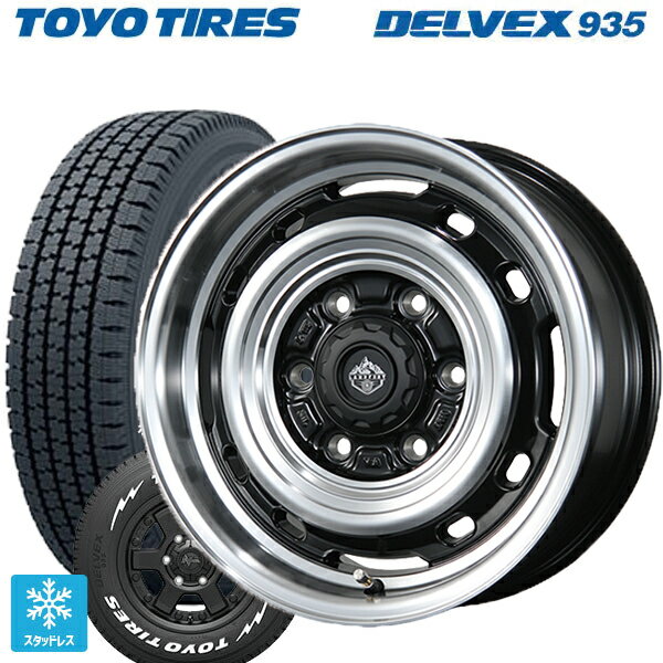 195/80R15 107/105N トーヨー デルベックス 935 ホワイトレター トピー ランドフット XFG GB/P 15-6J 国産車用 スタッドレスタイヤホイール4本セット