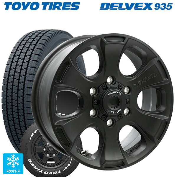 195/80R15 107/105N トーヨー デルベックス 935 ホワイトレター ウェッズ クロスオーバー ガーメンツ スタイルA サンドブラック 15-6J 国産車用 スタッドレスタイヤホイール4本セット