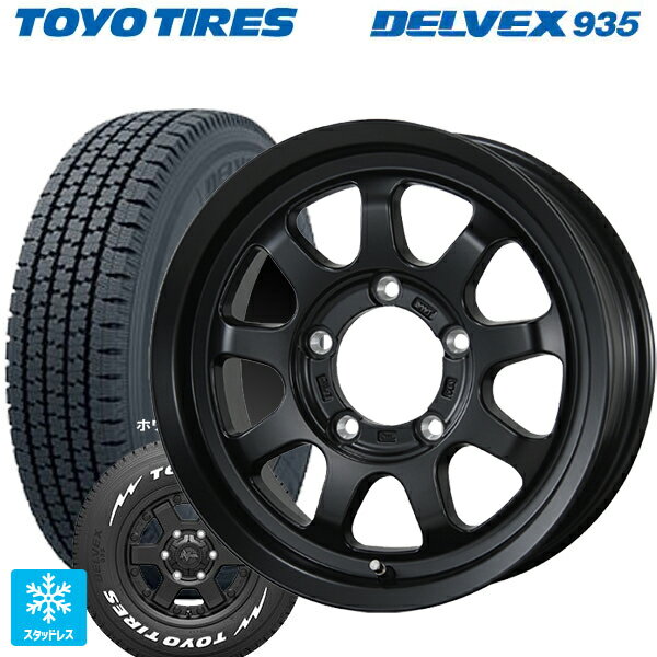 スズキ ジムニーシエラ(74系)用 195/80R15 107/105N トーヨー デルベックス 935 ホワイトレター トピー ブロウズ ロブナイン MB 新品スタッドレスタイヤホイール 4本セット