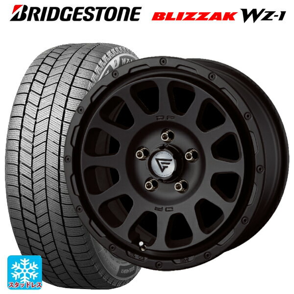 在庫有 2025年製 205/55R16 91Q ブリヂストン ブリザック WZ1 正規品 # エクシズルライン デルタフォース オーバル マットブラック 16-7J 国産車用 スタッドレスタイヤホイール4本セット