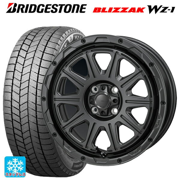 2025年製 185/60R16 86Q ブリヂストン ブリザック WZ1 正規品 # ジャパン三陽 ハイブロック レグルス サテンブラック 16-6J 国産車用 スタッドレスタイヤホイール4本セット