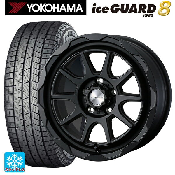 トヨタ プリウス(60系)用 195/65R16 92Q ヨコハマ アイスガード8(IG80) ウェッズ マッドヴァンス06 フルマットブラック 新品スタッドレスタイヤホイール 4本セット