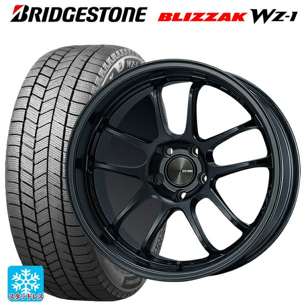 2025年製 245/40R18 93Q ブリヂストン ブリザック WZ1 正規品 # エンケイ パフォーマンスライン PF01 EVO マットブラック 18-9J 国産車用 スタッドレスタイヤホイール4本セット