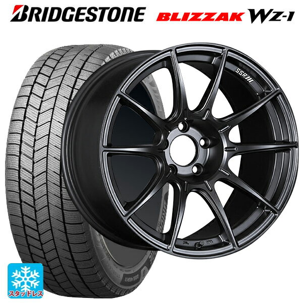 トヨタ GR86(ZN8)用 2025年製 225/40R18 92Q XL ブリヂストン ブリザック WZ1 正規品 # タナベ SSR GT X01 フラットブラック 新品スタッドレスタイヤホイール 4本セット(2)
