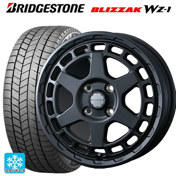【10/4 20時〜 最大3万円OFFクーポン】165/65R14 79Q ブリヂストン ブリザック WZ1 正規品 # ウェッズ マッドヴァンス X タイプS フルマットブラック 14-5J 国産車用 スタッドレスタイヤホイール4本セット