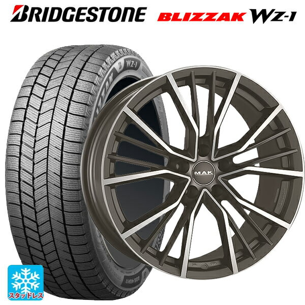 アウディ A5(FU系)用 2025年製 235/45R18 94Q ブリヂストン ブリザック WZ1 正規品 # 阿部商会 マック ユニオン ガンメタリックミラー 新品スタッドレスタイヤホイール 4本セット