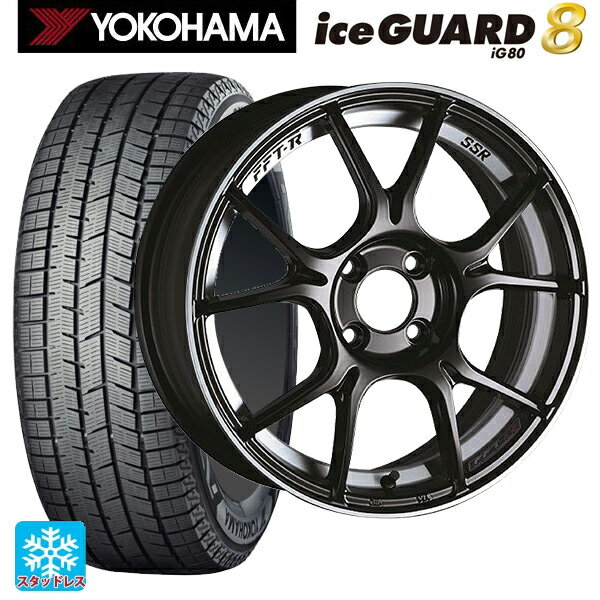 2025年製 215/45R18 93Q XL ヨコハマ アイスガード8(IG80) タナベ SSR GT X02 グロスブラック 18-7.5J 国産車用 スタッドレスタイヤホイール4本セット