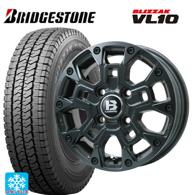 【5/27 1:59迄 最大3万円OFFクーポン】2024年製 145/80R12 80/78N ブリヂストン ブリザック VL10 正規品 ビックウェイ ビーラグナス ビーアールディー マットブラック 12-4J 国産車用 スタッドレスタイヤホイール4本セット