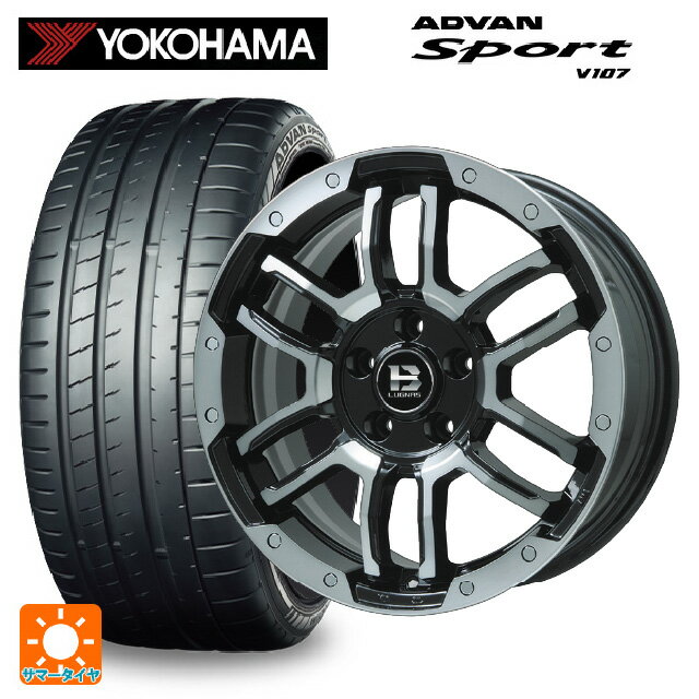 【6/22 20時〜 全品P5倍＆クーポン】245/40R18 97Y XL ヨコハマ アドバンスポーツ V107 正規品 ビックウェイ ビーラグナス エフアールディー ブラックポリッシュ/ブラッククリア 18-7.5J 国産車用 サマータイヤホイール4本セット