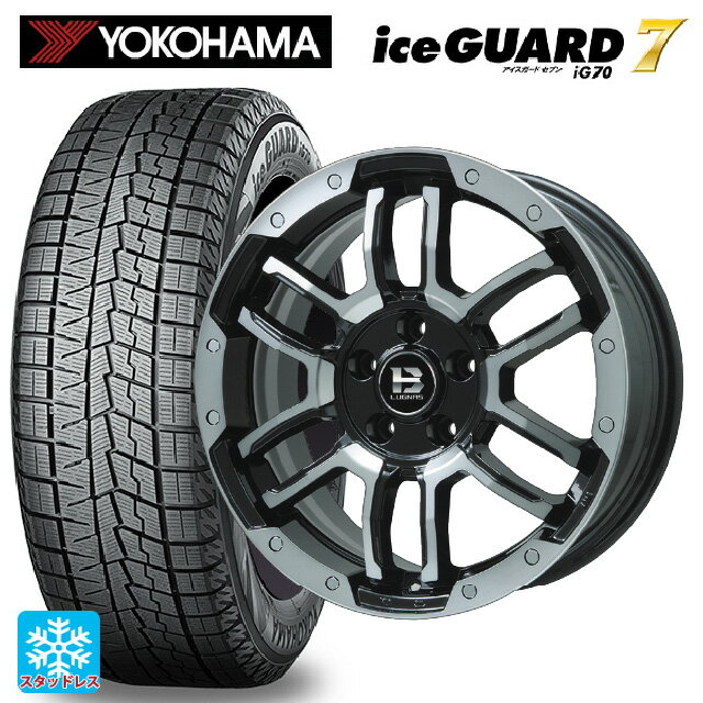 【6/11 1:59迄 全品ポイント5倍】215/65R16 98Q ヨコハマ アイスガード7(IG70) ビックウェイ ビーラグナス エフアールディー ブラックポリッシュ/ブラッククリア 16-6.5J 国産車用 スタッドレスタイヤホイール4本セット