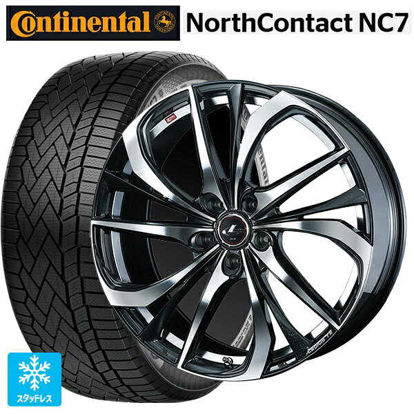 235/55R19 105T XL コンチネンタル ノースコンタクトNC7 正規品 ウェッズ レオニス TE PBMC 19-8J 国産車用 スタッドレスタイヤホイール4本セット