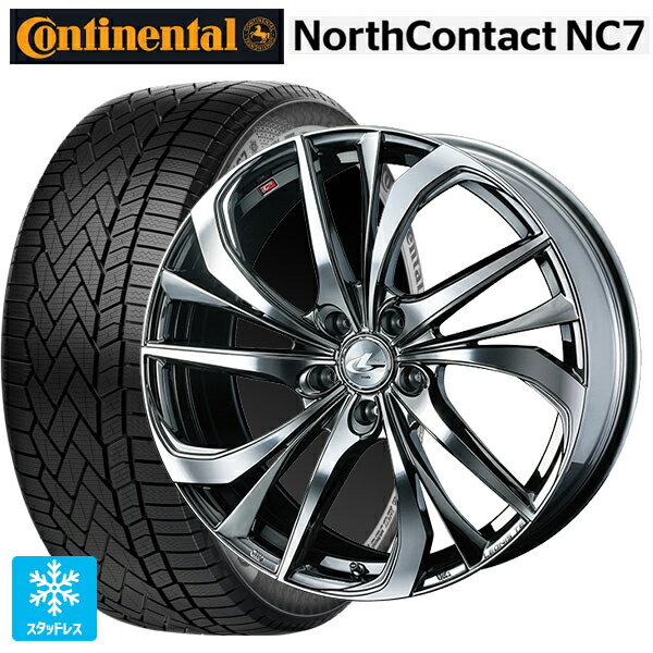 マツダ CX-80(KL5/KL3系)用 235/55R19 105T XL コンチネンタル ノースコンタクトNC7 正規品 ウェッズ レオニス TE BMCMC 新品スタッドレスタイヤホイール 4本セット