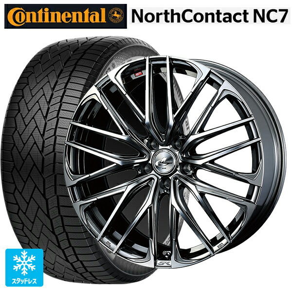 235/55R19 105T XL コンチネンタル ノースコンタクトNC7 正規品 ウェッズ レオニス SK BMCMC 19-8J 国産車用 スタッドレスタイヤホイール4本セット
