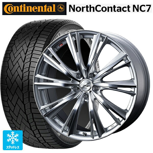 マツダ CX-80(KL5/KL3系)用 235/55R19 105T XL コンチネンタル ノースコンタクトNC7 正規品 ウェッズ レオニス WX HSMC 新品スタッドレスタイヤホイール 4本セット
