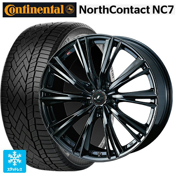 235/55R19 105T XL コンチネンタル ノースコンタクトNC7 正規品 ウェッズ レオニス WX BMC1 19-8J 国産車用 スタッドレスタイヤホイール4本セット