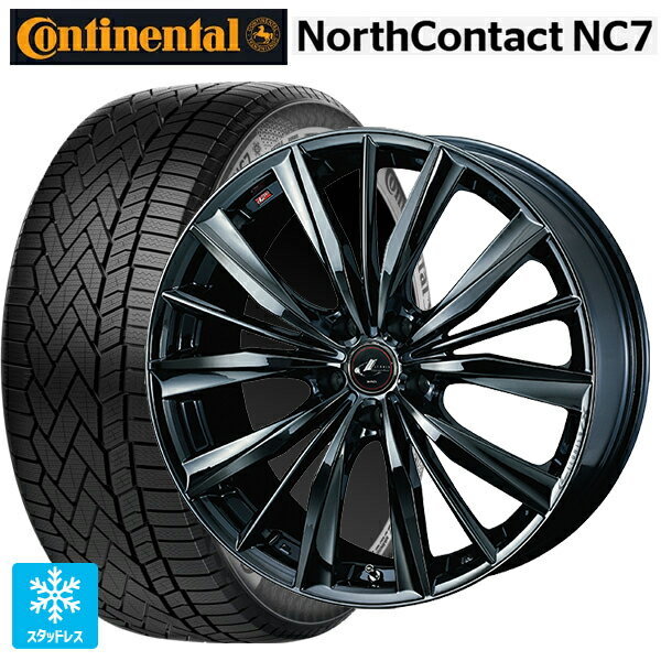 235/55R19 105T XL コンチネンタル ノースコンタクトNC7 正規品 ウェッズ レオニス VX BMC1 19-8J 国産車用 スタッドレスタイヤホイール4本セット