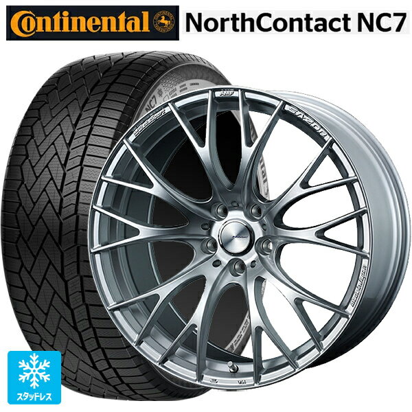 トヨタ RAV4(50系)用 235/55R19 105T XL コンチネンタル ノースコンタクトNC7 正規品 ウェッズ ウェッズスポーツ SA20R VI-SILVER 新品スタッドレスタイヤホイール 4本セット