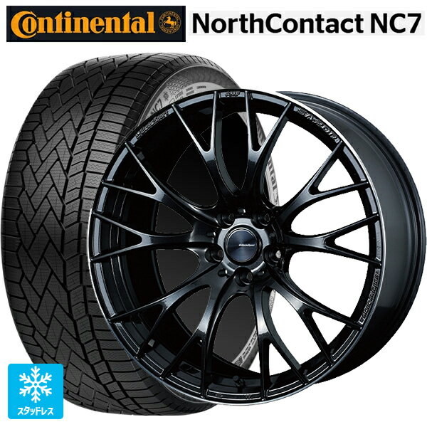 トヨタ RAV4(50系)用 235/55R19 105T XL コンチネンタル ノースコンタクトNC7 正規品 ウェッズ ウェッズスポーツ SA20R METAL-BLACK/F 新品スタッドレスタイヤホイール 4本セット