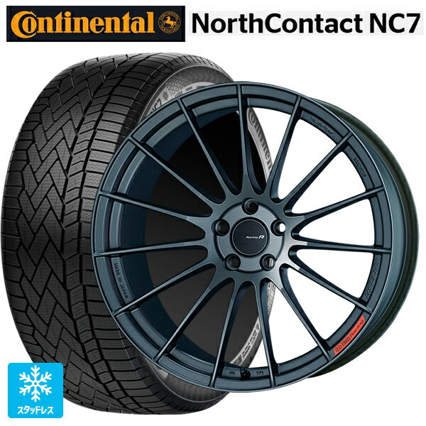 235/55R19 105T XL コンチネンタル ノースコンタクトNC7 正規品 エンケイ レーシングレボリューション RS05RR マットダークガンメタリック 19-8.5J 国産車用 スタッドレスタイヤホイール4本セット