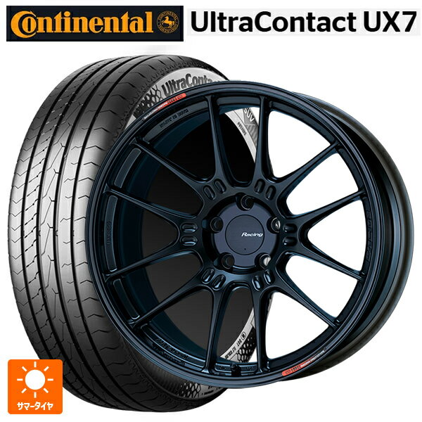 トヨタ プリウス(60系)用 225/45R19 96W XL コンチネンタル ウルトラコンタクト UX7 正規品 エンケイ レーシング GTC02 マットブラック 新品サマータイヤホイール 4本セット