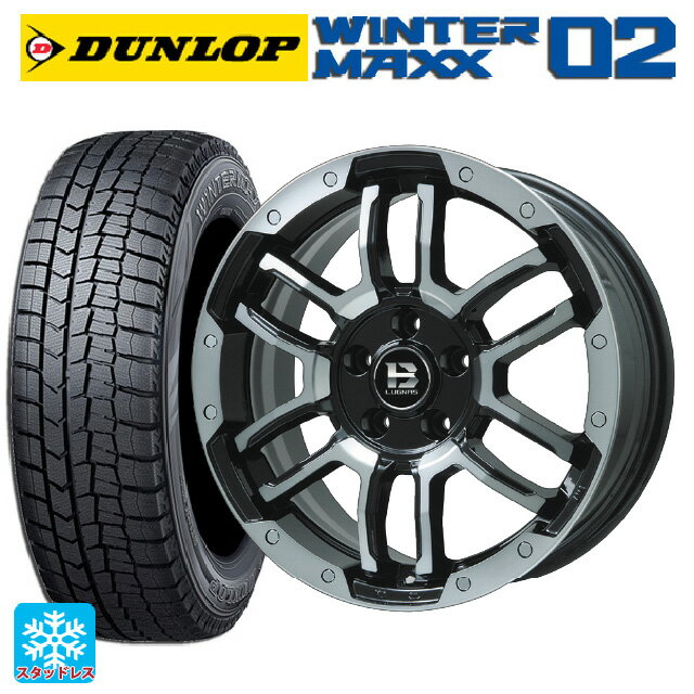 【6/20限定 全品P5倍＆クーポン】215/65R16 98Q ダンロップ ウィンターマックス 02(WM02) ビックウェイ ビーラグナス エフアールディー ブラックポリッシュ/ブラッククリア 16-6.5J 国産車用 スタッドレスタイヤホイール4本セット