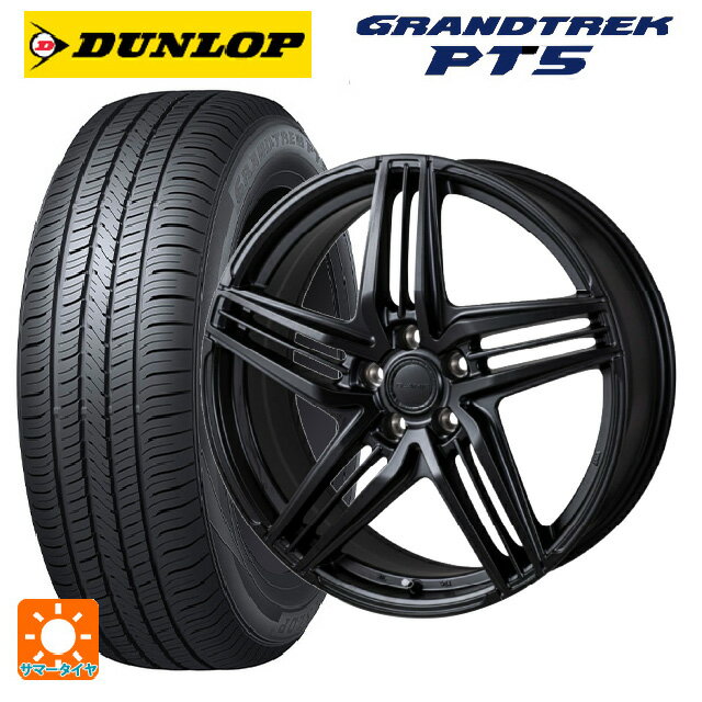 【6/15〜16限定 全品P5倍＆クーポン】トヨタ ヴェルファイア(40系)用 225/55R19 99V ダンロップ グラントレックPT5 ジャパン三陽 グラミック LX S サテンブラック 新品サマータイヤホイール 4本セット