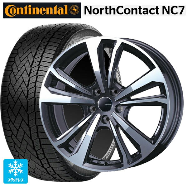 ボルボ XC90(LB/LD系)用 235/55R19 105T XL コンチネンタル ノースコンタクトNC7 正規品 ティーエーエス スマートライン 365 ガンメタリックポリッシュ 新品スタッドレスタイヤホイール 4本セット