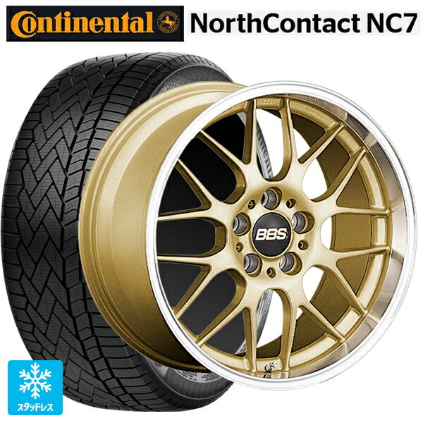 マツダ CX-80(KL5/KL3系)用 235/55R19 105T XL コンチネンタル ノースコンタクトNC7 正規品 BBS RG-R GLD 新品スタッドレスタイヤホイール 4本セット