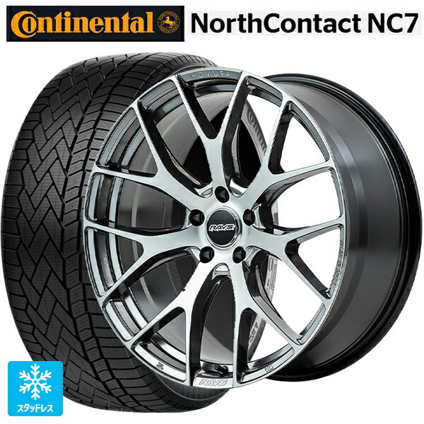 トヨタ RAV4(50系)用 235/55R19 105T XL コンチネンタル ノースコンタクトNC7 正規品 レイズ ホムラ 2X7FT QAJ 新品スタッドレスタイヤホイール 4本セット