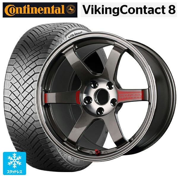 215/45R18 93T XL コンチネンタル コンチバイキングコンタクト8 正規品 レイズ ボルクレーシング TE37SL サーガ PG 18-8.5J 国産車用 スタッドレスタイヤホイール4本セット