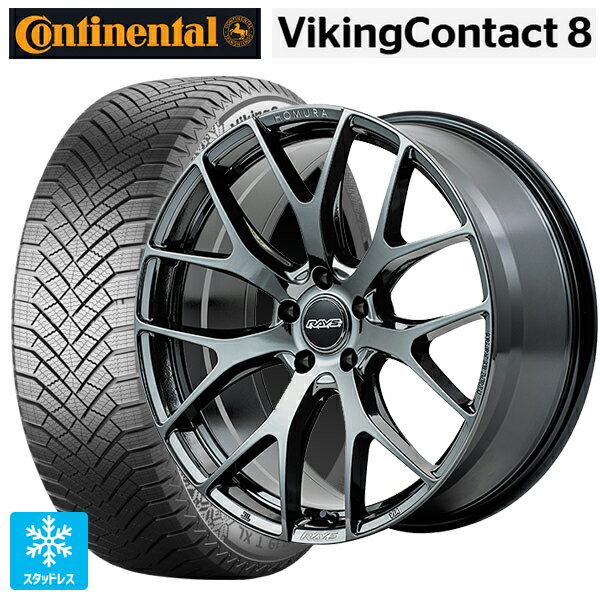 【10/17 23:59迄　最大3万円OFFクーポン】トヨタ プリウス(60系)用 225/45R19 96T XL コンチネンタル コンチバイキングコンタクト8 正規品 レイズ ホムラ 2X7FT YNJ 新品スタッドレスタイヤホイール 4本セット